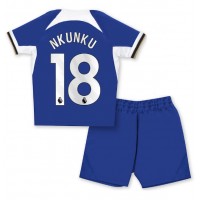 Dětský Fotbalový dres Chelsea Christopher Nkunku #18 2023-24 Domácí Krátký Rukáv (+ trenýrky)